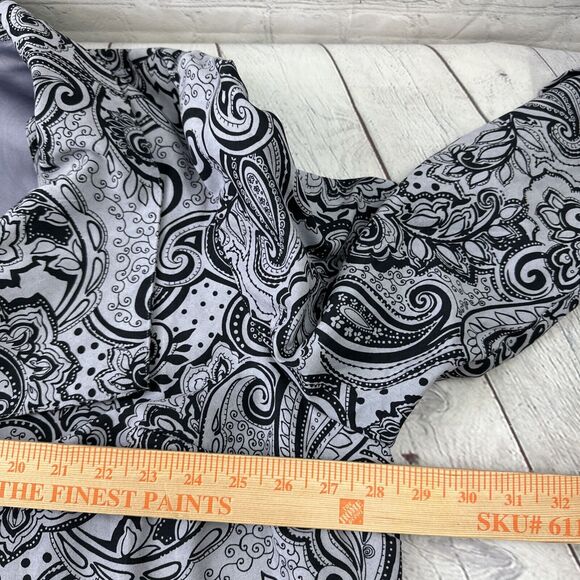 Maggie Barnes Paisley Art to Wear Blazer Womens Sz 2X 22/24 Black Silver Classic - Picture 7 of 9